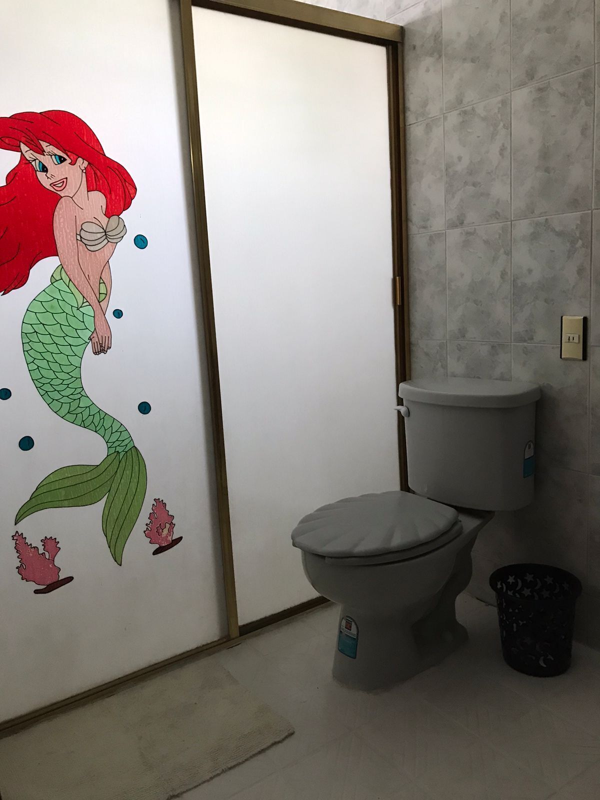 Dusj, hårføner, håndklær og såpe