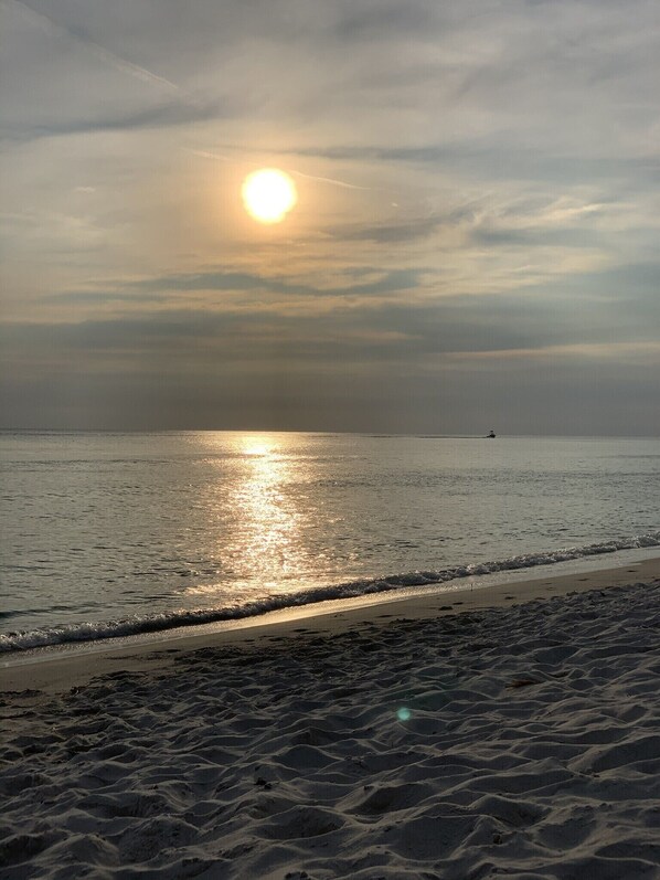Playa en los alrededores y camastros 