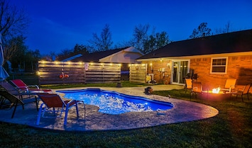 Night View of our AMAZING Pool!