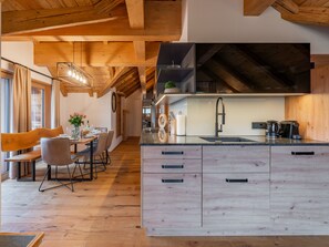 Fridge, microwave, oven, stovetop - First-class penthouse with sauna (Mauterndorf)