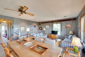 TV, computer monitors - Spacious Kill Devil Hills Getaway w/ 3 Decks! (Kill Devil Hills)
