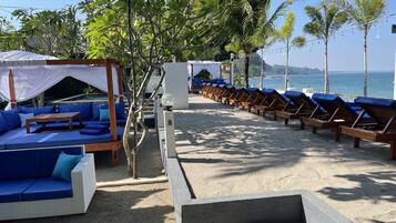 On the beach, beach bar