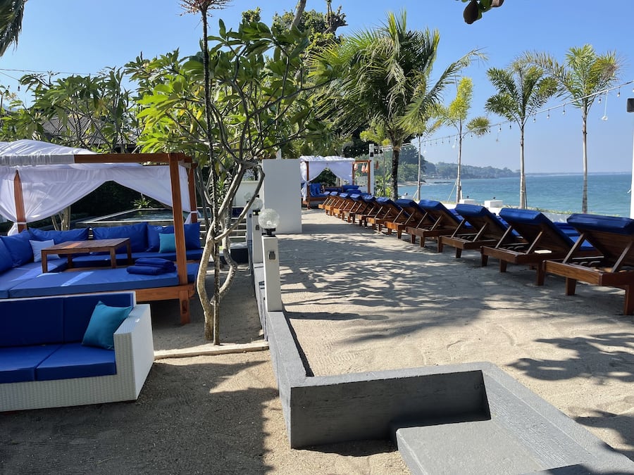 On the beach, beach bar