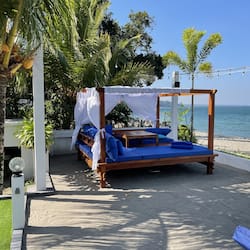 On the beach, beach bar