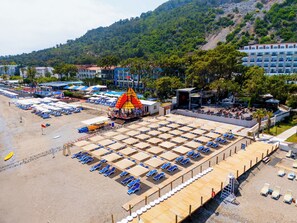 Playa privada y bar en la playa 