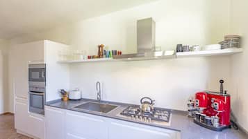 Family Apartment, Multiple Bedrooms, 2 Bathrooms (The Tower With Amazing View Shared) | Private kitchen | Fridge, oven, stovetop, dishwasher