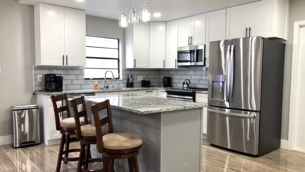 Microwave, oven, stovetop, dishwasher