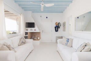 Luxury Villa | Living area | Flat-screen TV - Villa Diane (Mykonos)