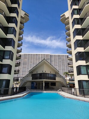 Outdoor pool, a heated pool