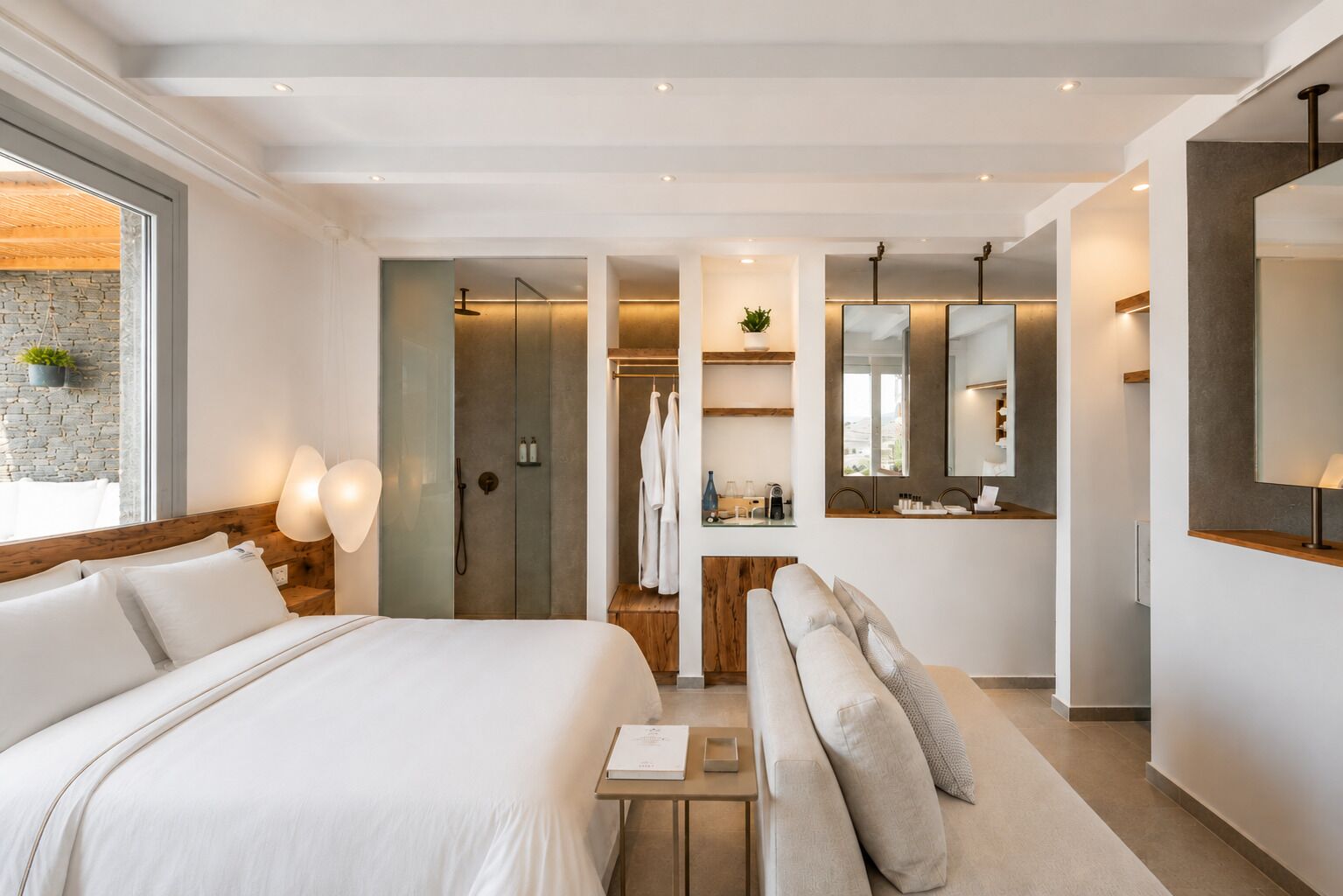 Premium bedding, memory-foam beds, minibar, desk