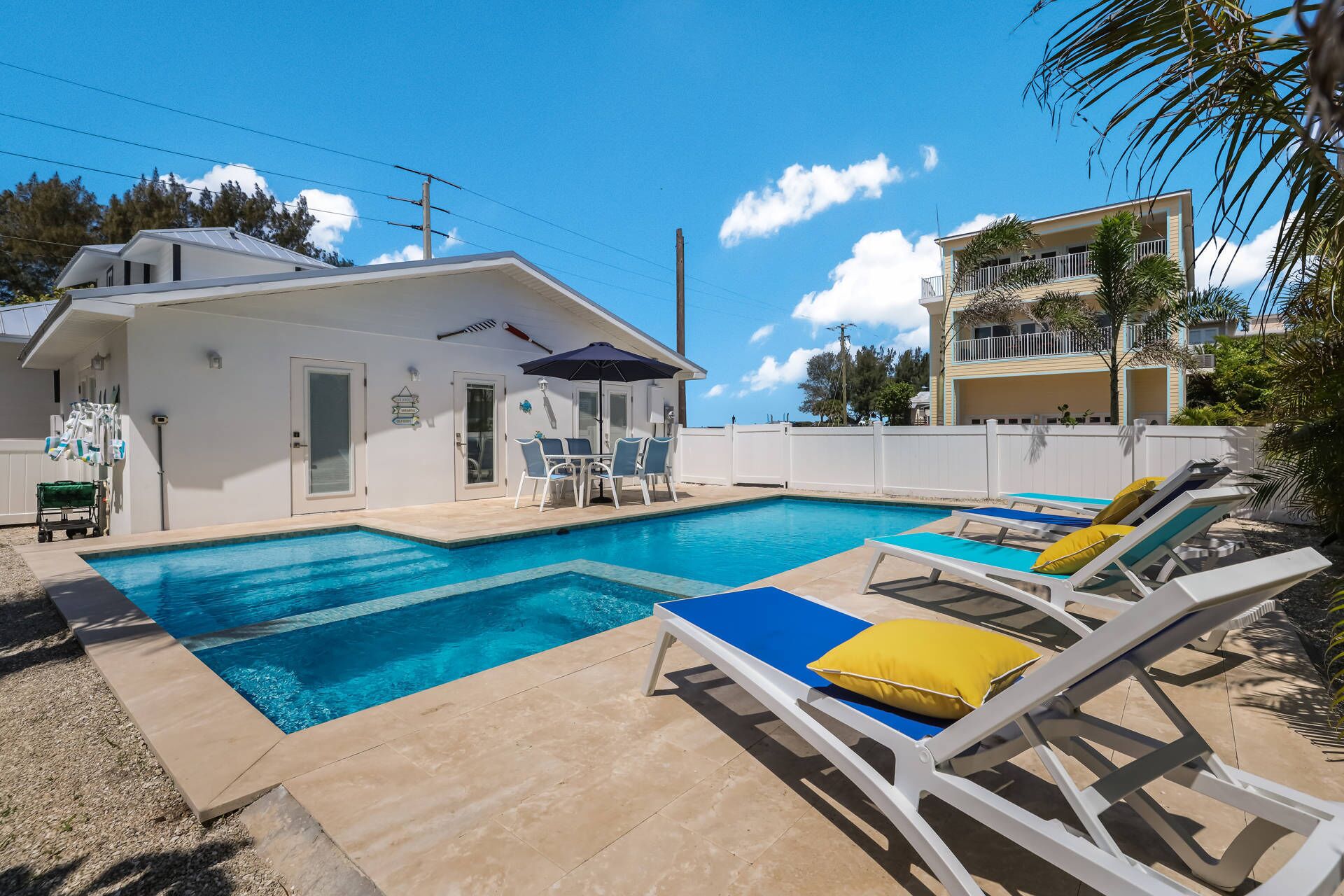 Newly Renovated Cottage Across the Street from Beach, with Private Pool!