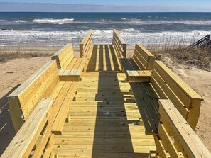 Vlak bij het strand