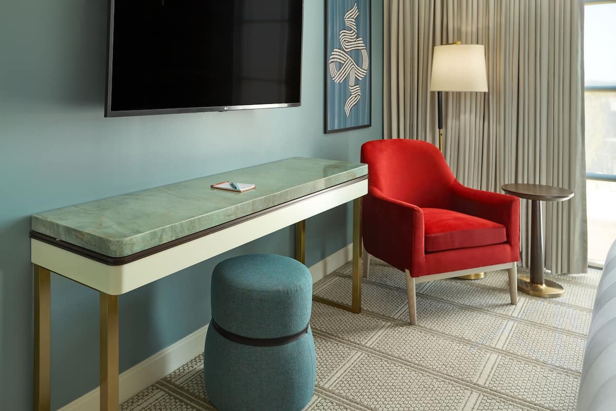 In-room safe, desk, laptop workspace, iron/ironing board
