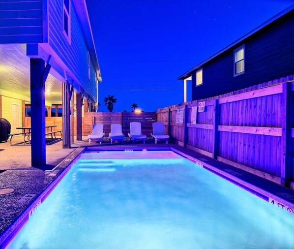 A heated pool