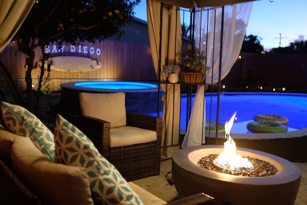 Outdoor pool, a heated pool