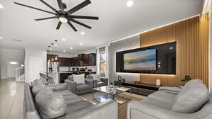 Televisión de pantalla plana y tenis de mesa 