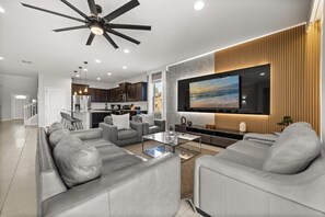 Flat-screen TV, ping pong