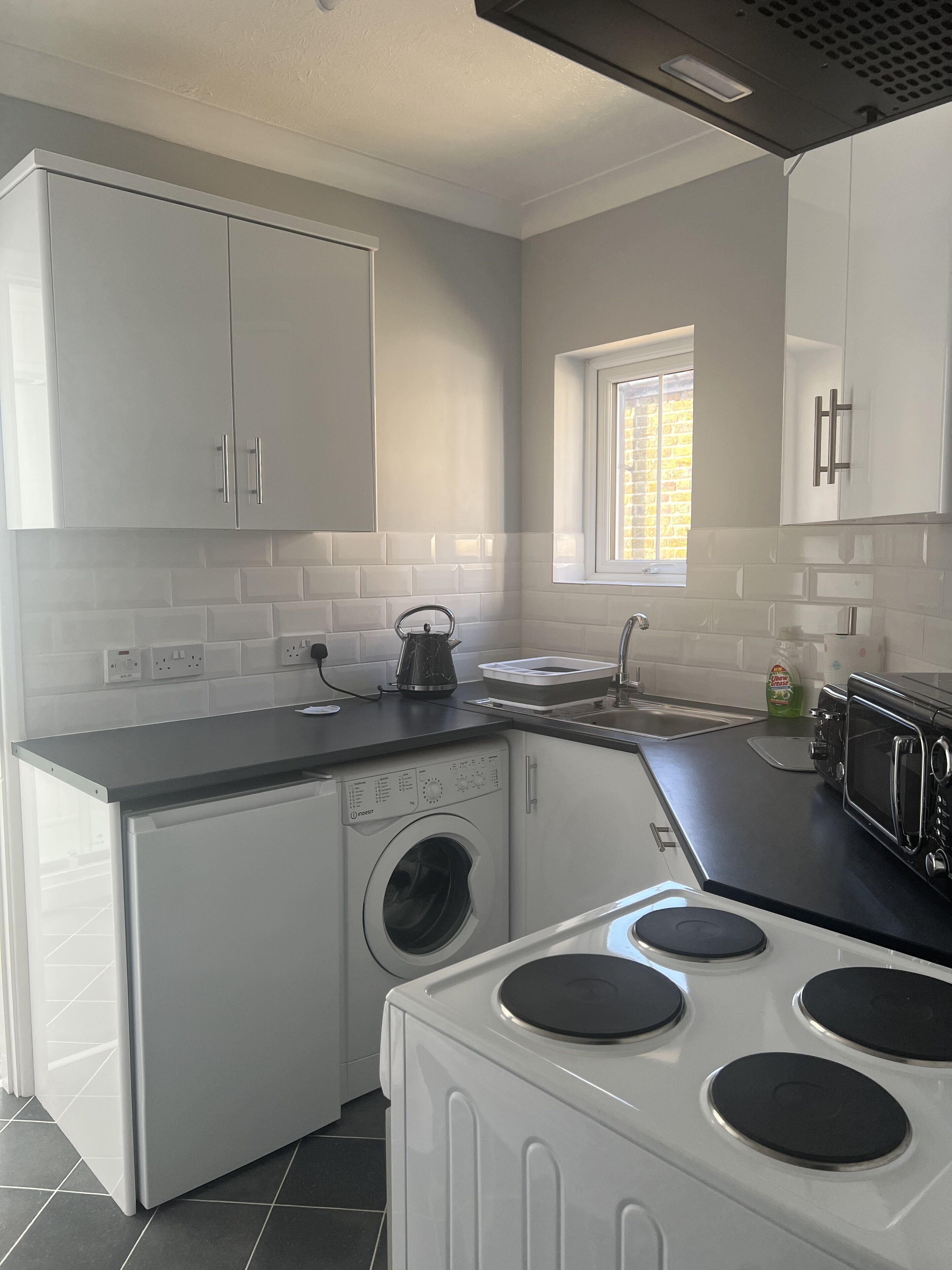 Apartamento, 1 cama Queen e sofá-cama | Cozinha privada | Geladeira, micro-ondas, fogão, cooktop