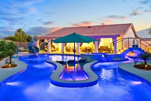 Outdoor pool, a heated pool