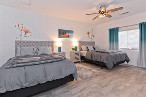 4 bedrooms, desk, travel crib, free WiFi