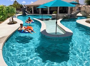 Outdoor pool, a heated pool