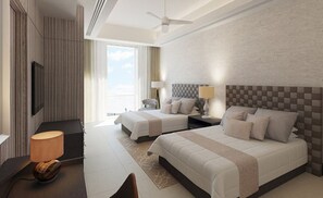 4 Schlafzimmer, Zimmersafe, Schreibtisch, Bügeleisen/Bügelbrett