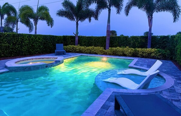 A heated pool