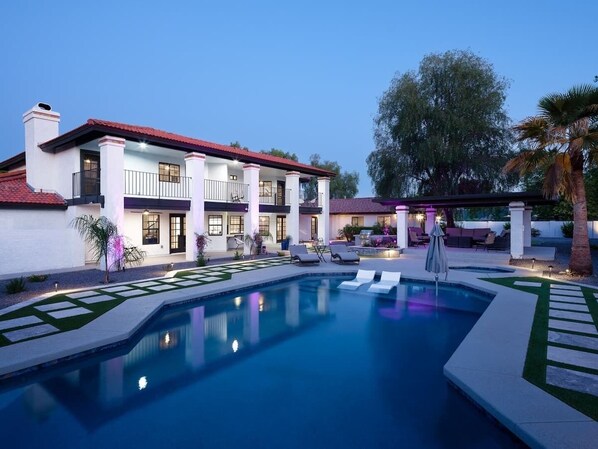 A heated pool