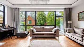 Smart TV, fireplace, printers