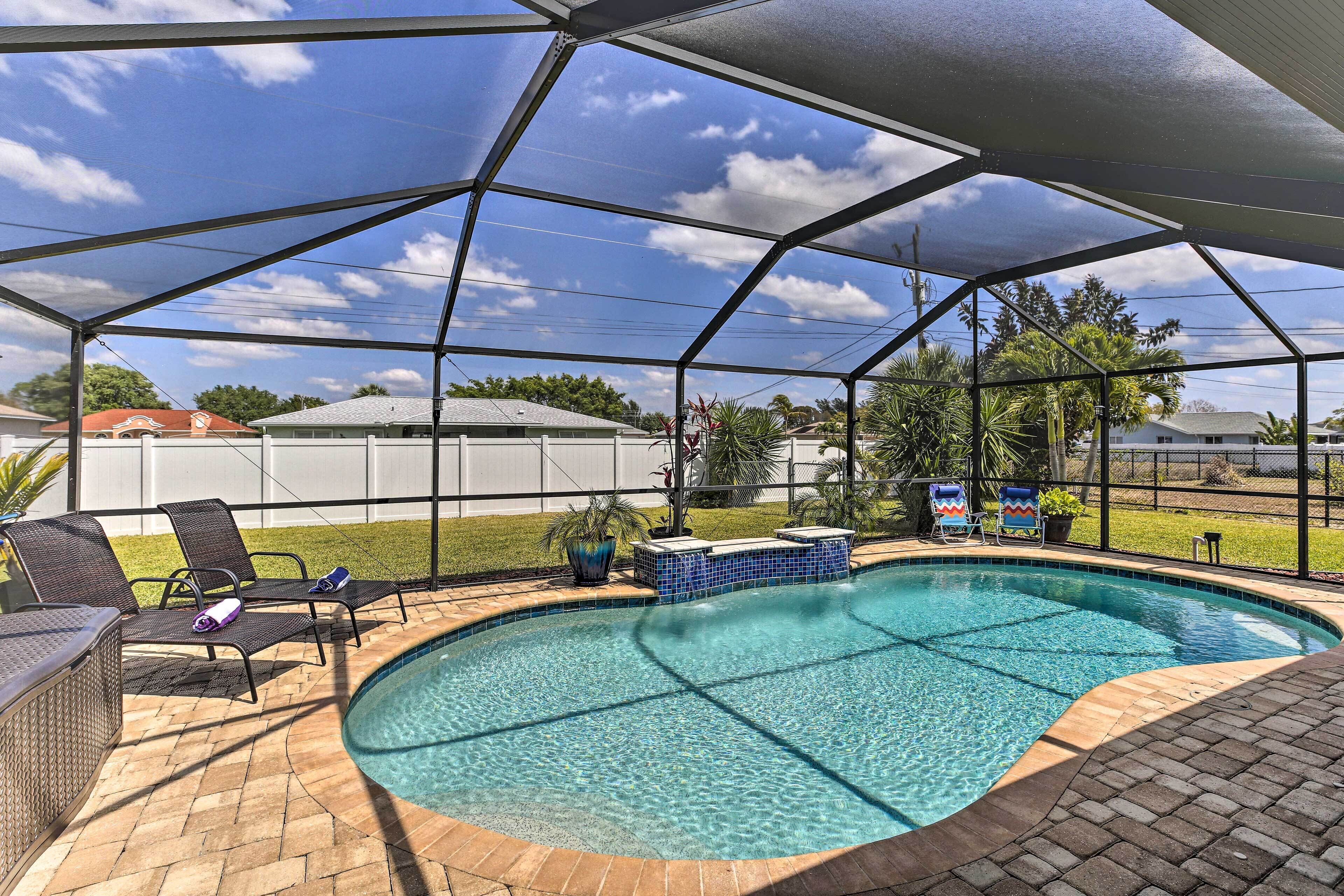 A heated pool