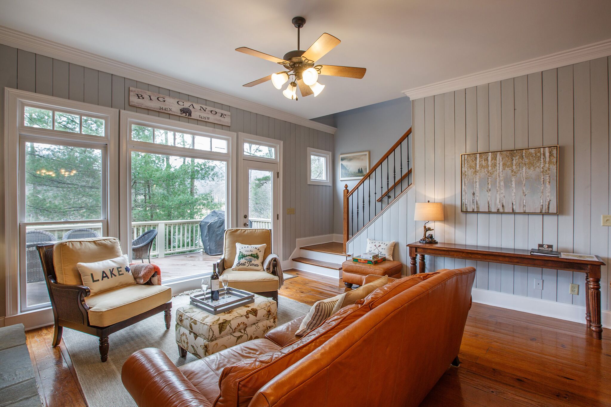 Télévision, cheminée, services de streaming