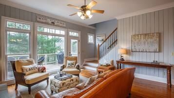 Télévision, cheminée, services de streaming