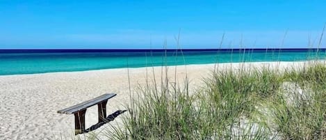 Beach nearby, sun-loungers, beach towels