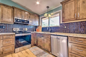 Fridge, microwave, stovetop, dishwasher - Private Dock, Waterfront Views! Sunrise Beach Home (Sunrise Beach)