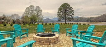Boho Chic -  by Chatuge Home Concierge<br>Lake front, hot tub, firepit, boat dock