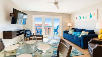 Apartment, 1 Bedroom | Living area | Flat-screen TV