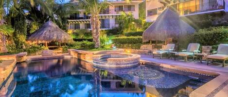 Outdoor pool, a heated pool