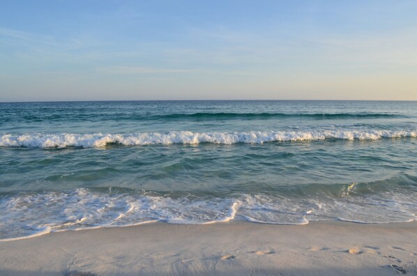 Playa en los alrededores y camastros 