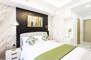 1 bedroom, iron/ironing board, WiFi, bed sheets - Elegant Condo @ Grace Residences Taguig (Ususan Taguig)