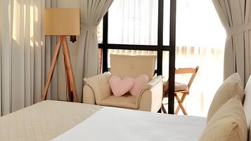 Hypo-allergenic bedding, individually decorated, desk, laptop workspace