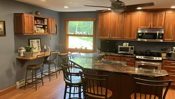 Microwave, stovetop, dishwasher