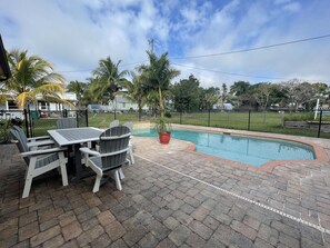 Outdoor pool, a heated pool