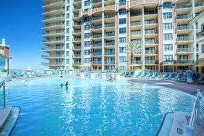 A heated pool