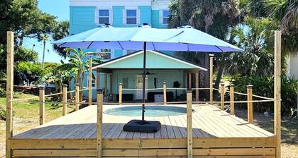 5 bed 4 bath pool table, fire pit, walk to beach