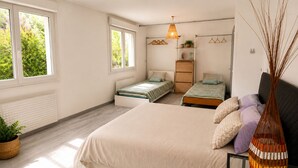 3 habitaciones, tabla de planchar con plancha y wifi gratis 