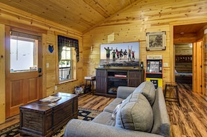 TV connectée, cheminée