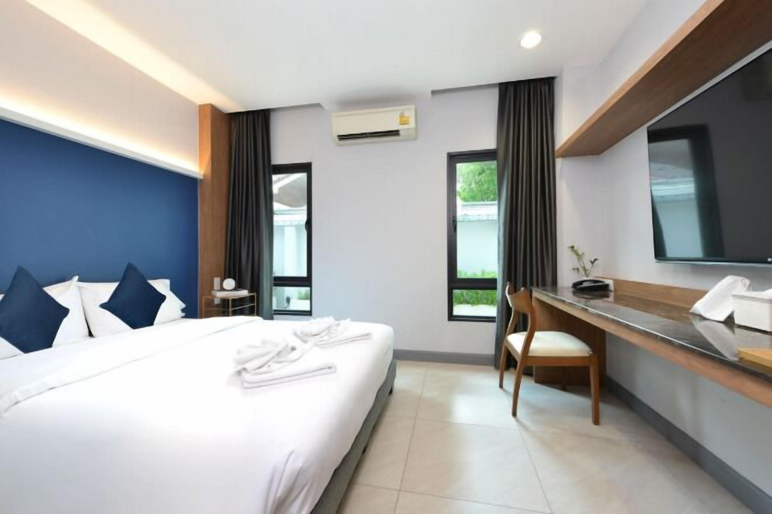 Hypoallergeen beddengoed, een bureau, gratis wifi, beddengoed