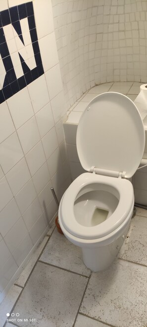 Een douche, een haardroger, handdoeken, zeep