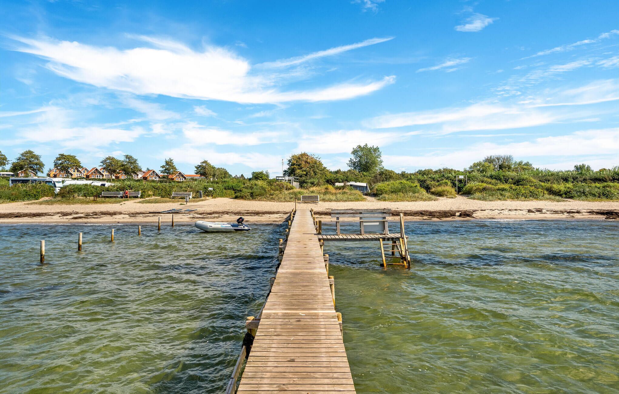 Nær stranden og fisking