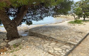 Vlak bij het strand